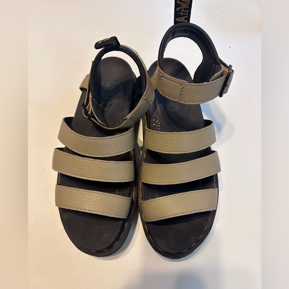 Dr. Martens Blaire Platform Sandal - Pale Olive Green SZ US10 - Picture 4 of 5